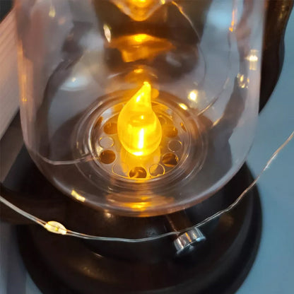 Led solcellelys retro petroleumslampe