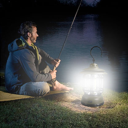 Retro campinglampe - bærbar og vandtæt