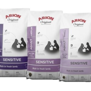 Arion Original Sensitive. Foder med lam til voksen hund.