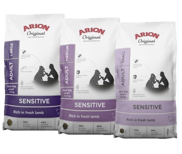 Arion Original Sensitive. Foder med lam til voksen hund.