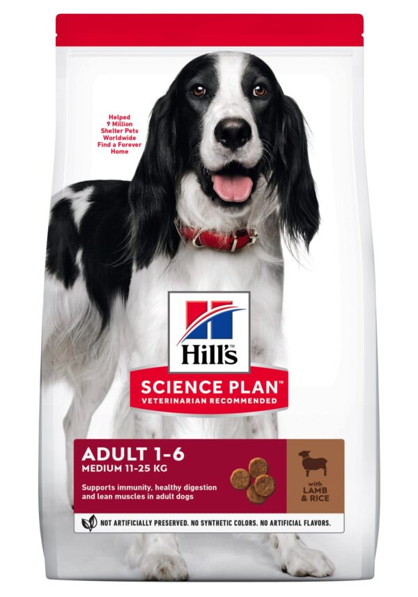 Hill's Science Plan Adult. Medium Breed. Lam&Ris.