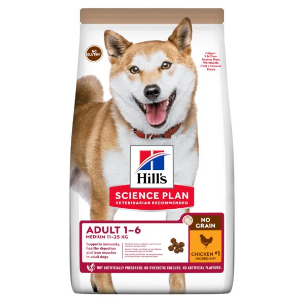 Hill's Science Plan™ Adult Medium Breed. No Grain. Chicken. 12kg