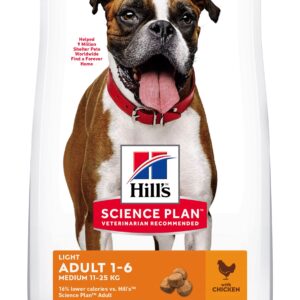 Hill's Science Plan™ Canine Adult Light. Medium Breed. Chicken. 12kg.