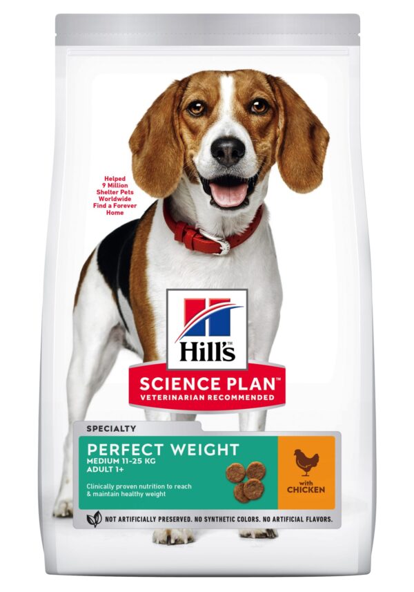 Hill's Science Plan™ Canine Adult Perfect Weight. Medium Breed. Chicken.