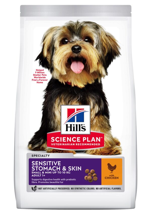 Hill's Science Plan™ Canine Adult Small&Mini Breed. Sensitive Stomach & Skin. Chicken.