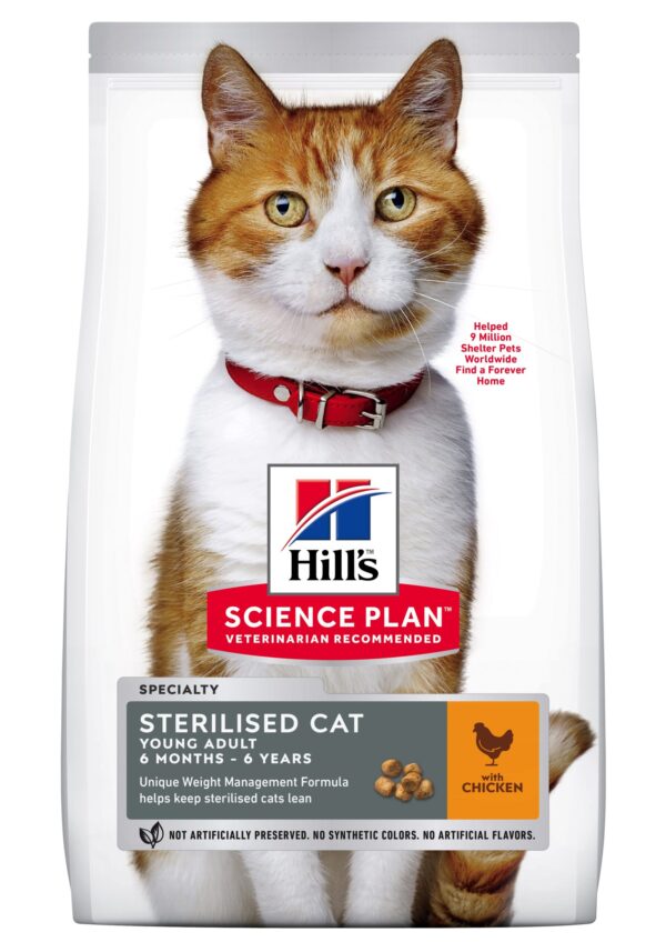 Hill's Science Plan™ Feline Sterilised. Chicken. Fra 6 mdr.