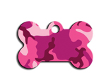 Hundetegn. Ben. Lille Bone Camo Pink. Dybdegraveres.