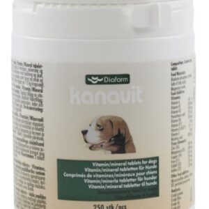 Kanavit vitamin- og mineraltabletter.