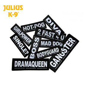 Labels til Julius k9 seler