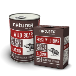 Naturea Naturals Wild Boar kornfri vådfoder 375g.