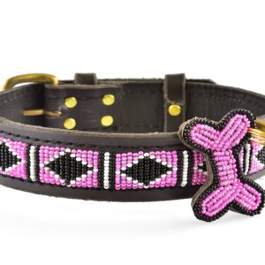 Rafiki Pink hundehalsbånd Zinj Design