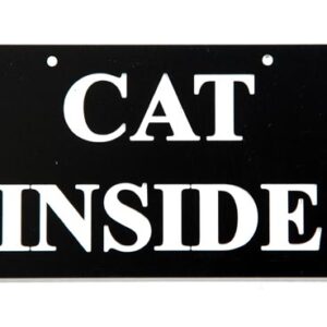 Skilt:  CAT INSIDE.