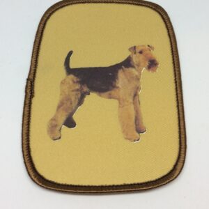 Stofmærke med Airedale Terrier