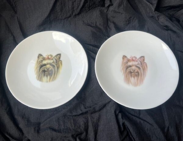 Tallerken med Yorkshire Terrier. 1stk.