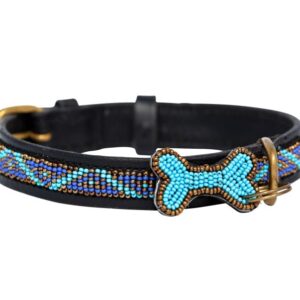 Kabaka blue Skinny halsbånd. Zinj Design.