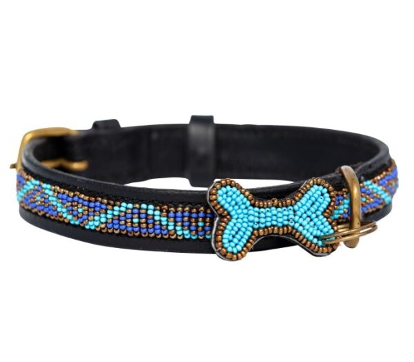 Kabaka blue Skinny halsbånd. Zinj Design.