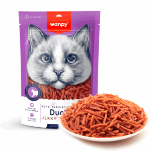 Wanpy Cat Soft Duck Jerky Strips 80g.
