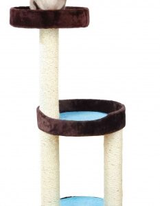 Kattemiljø "Lugo". H. 103 cm. Brun/Blå