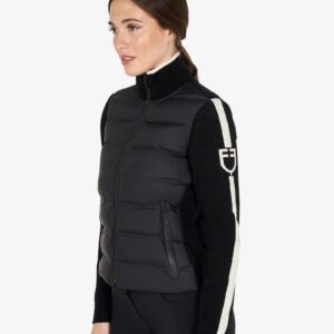 Equestro - Dame hybrid jakke - sort/hvid - Black / XL