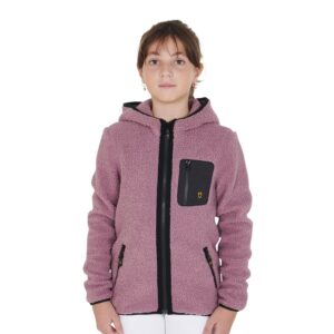 Equestro - Junior Teddy Fleece jakke med hætte - 14 / Pink