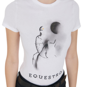 Equestro - Junior hvid T-shirt med print - 14