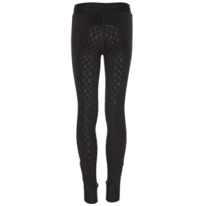 Equipage - Junior Java vintertights med fullgrip - Sort / 158/164