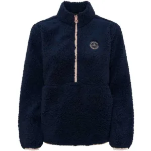Equipage - Junior Joelle half-zip teddy fleecetrøje - Navy / 158/164