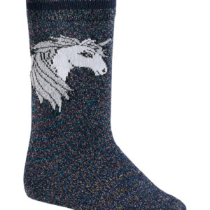 Equipage - Lia Glitter strømper - Navy / 28-32