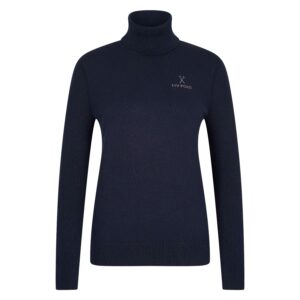 HV Polo - Pullover m. rullekrave og rhinsten