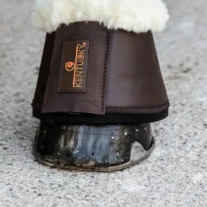 Kentucky - klokker i læder med lammeskind - Brun / L