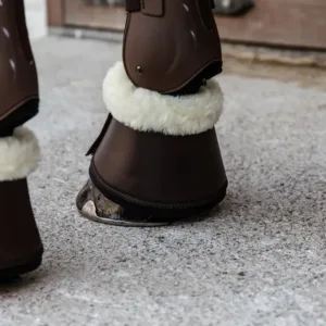 Kentucky - klokker i læder med lammeskind - Brun / XXL