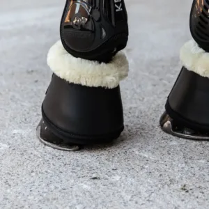 Kentucky - klokker i læder med lammeskind - Sort / XL