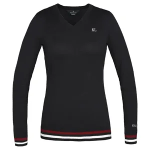 Kingsland - Classic Ladies Knitted V-neck - Navy / XL