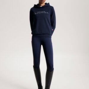 Tommy Hilfiger - Dame hoodie med metallisk logo